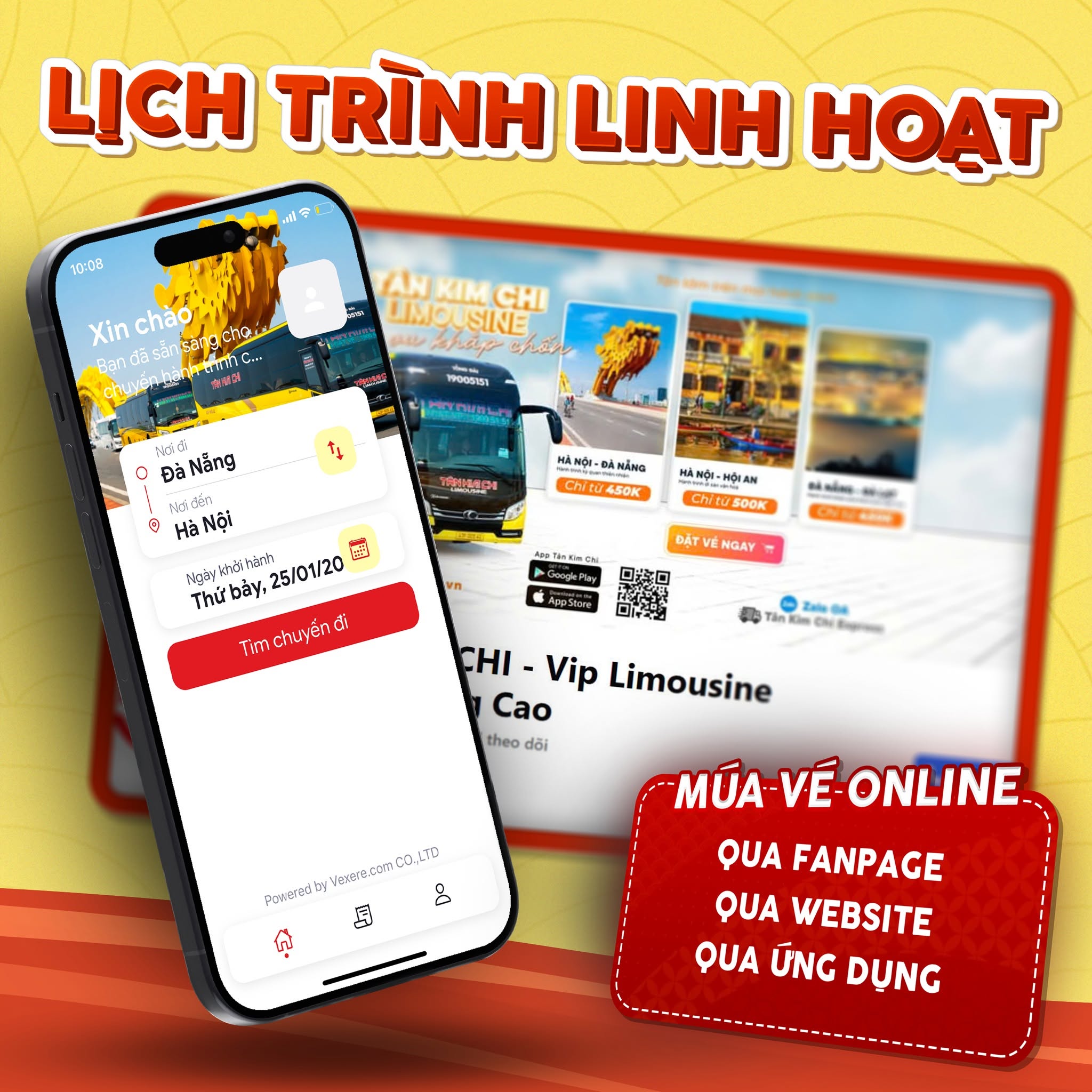Hướng Dẫn Đặt Vé Online Trên App & Website Tân Kim Chi – Nhanh Chóng, Tiện Lợi